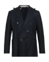Tombolini Man Blazer Navy Size 42 Virgin Wool, Elastane In Blue