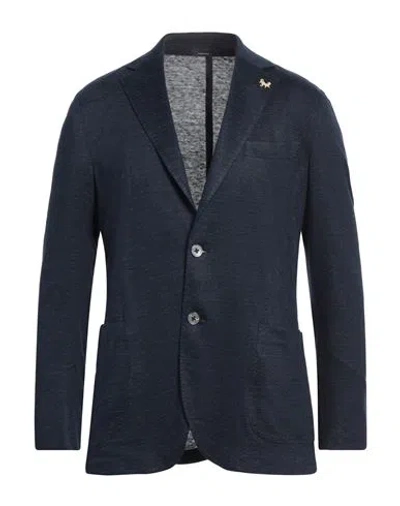 Tombolini Man Blazer Navy Size 42 Linen