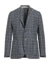 Tombolini Man Blazer Navy Size 44 Virgin Wool, Polyester In Gray