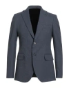 Tombolini Man Blazer Navy Size 44 Virgin Wool, Viscose In Blue