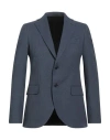 Tombolini Man Blazer Navy Size 46 Cotton, Linen In Blue