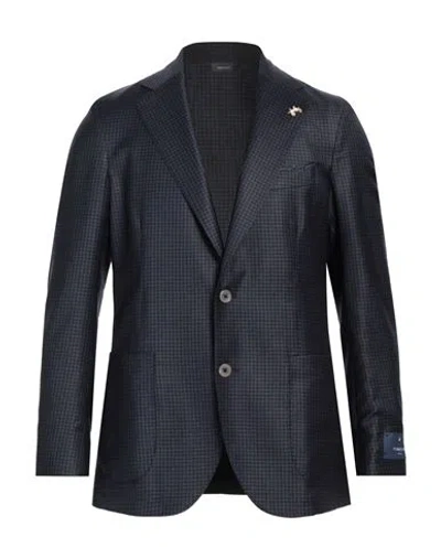 Tombolini Man Blazer Navy Size 46 Virgin Wool