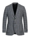 Tombolini Man Blazer Navy Size 46 Virgin Wool, Polyester In Navy
