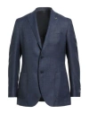 Tombolini Man Blazer Navy Size 46 Wool, Silk, Linen
