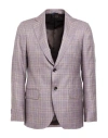 Tombolini Man Blazer Purple Size 44 Virgin Wool, Silk, Linen In Pink