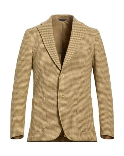 Tombolini Man Blazer Sand Size 48 Wool, Polyamide In Brown
