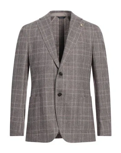 Tombolini Man Blazer Taupe Size 42 Virgin Wool, Nylon