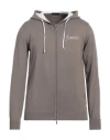 Tombolini Man Cardigan Grey Size 40 Cotton In Grey
