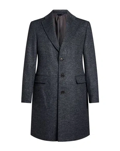 Tombolini Man Coat Blue Size 36 Wool, Polyester, Viscose