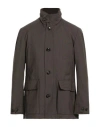 Tombolini Man Coat Chocolate Brown Size 42 Virgin Wool, Elastane In Brown