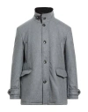 Tombolini Man Coat Grey Size 42 Virgin Wool In Gray