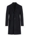 Tombolini Man Coat Navy Blue Size 40 Virgin Wool, Polyamide, Cashmere In Navy Blue