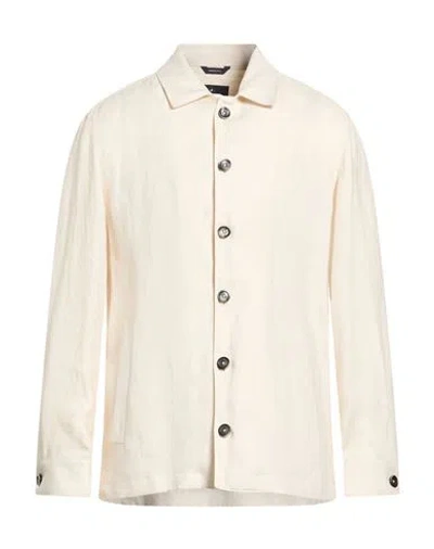 Tombolini Man Jacket Beige Size 40 Linen In Multi