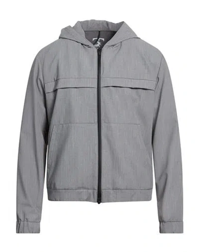 Tombolini Man Jacket Grey Size 44 Polyester, Viscose, Elastane In Gray