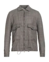 Tombolini Man Jacket Khaki Size 46 Virgin Wool, Silk In Brown