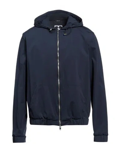 Tombolini Man Jacket Midnight Blue Size 46 Wool, Polyester, Cashmere