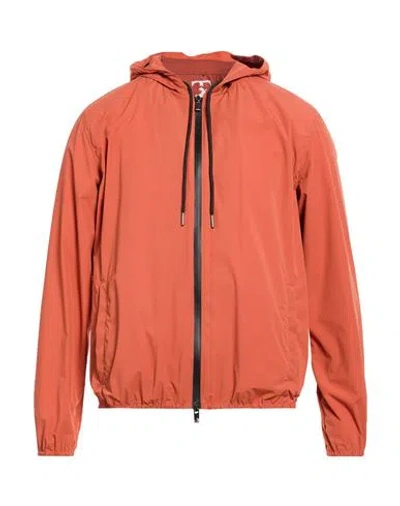 Tombolini Man Jacket Rust Size 44 Polyamide, Elastane In Orange