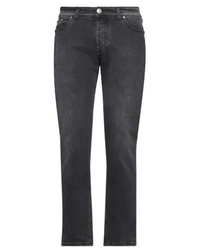 Tombolini Man Jeans Black Size 38 Cotton, Elastane