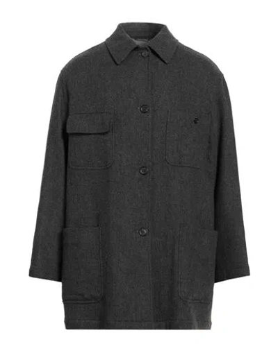 Tombolini Man Overcoat & Trench Coat Grey Size 40 Polyester, Polyurethane