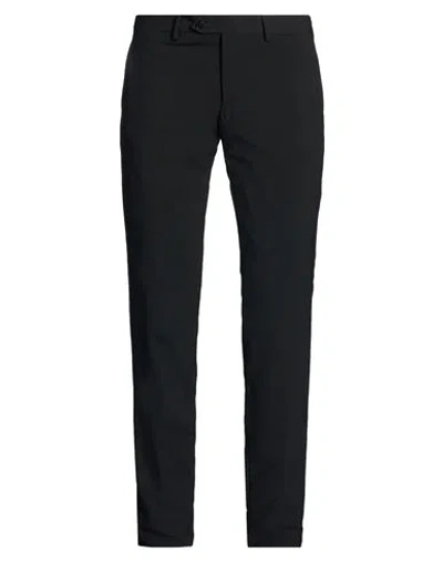 Tombolini Man Pants Black Size 40 Virgin Wool In Animal Print