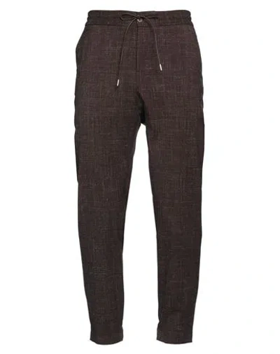 Tombolini Man Pants Brown Size 42 Virgin Wool, Linen