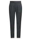 Tombolini Man Pants Charcoal Size 38 Virgin Wool In Black