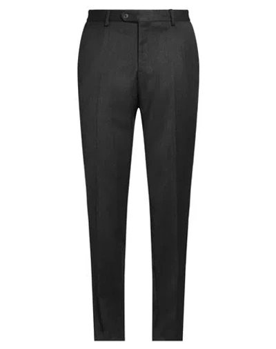 Tombolini Man Pants Charcoal Size 40 Wool In Gray