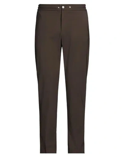 Tombolini Man Pants Chocolate Brown Size 40 Wool, Elastane