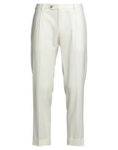 Tombolini Man Pants Cream Size 32 Virgin Wool, Elastane In White