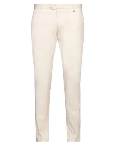 Tombolini Man Pants Cream Size 34 Cotton, Polyamide, Elastane In White