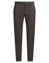 Tombolini Man Pants Dark Brown Size 32 Virgin Wool, Elastane In Brown