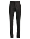 Tombolini Man Pants Dark Brown Size 34 Virgin Wool In Black