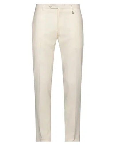 Tombolini Man Pants Ivory Size 38 Virgin Wool, Linen In White