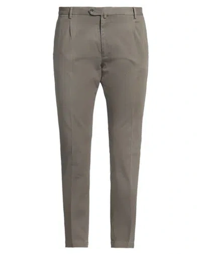 Tombolini Man Pants Military Green Size 44 Cotton, Elastane In Gray