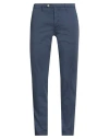 Tombolini Man Pants Navy Size 36 Cotton, Elastane In Blue