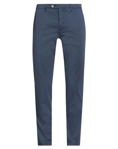 Tombolini Man Pants Navy Size 36 Cotton, Elastane In Blue