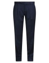 Tombolini Man Pants Navy Size 42 Wool, Lycra In Blue