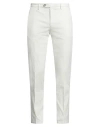 Tombolini Man Pants Off White Size 38 Cotton, Elastane