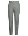 Tombolini Man Pants Sage Green Size 40 Linen In Gray