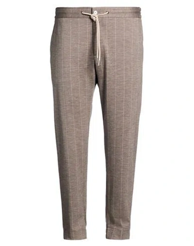 Tombolini Man Pants Taupe Size 42 Virgin Wool, Polyamide, Elastane In Gray