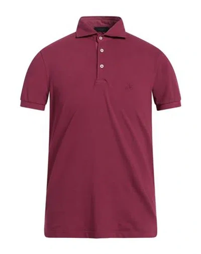 Tombolini Man Polo Shirt Garnet Size Xxl Cotton, Elastane In Red