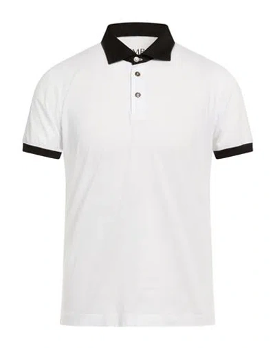 Tombolini Man Polo Shirt White Size M Cotton