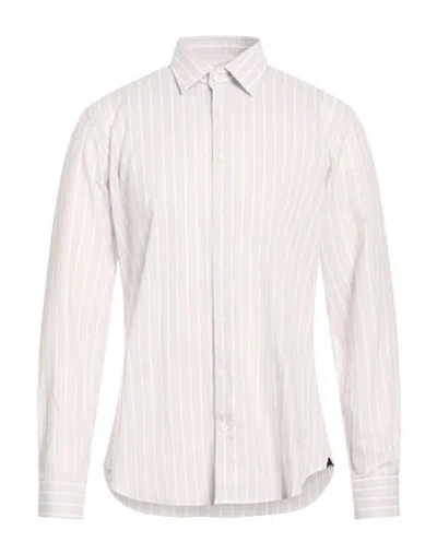 Tombolini Man Shirt Beige Size 17 Cotton, Linen In Neutral