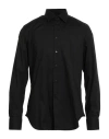 Tombolini Man Shirt Black Size 17 ½ Cotton, Elastane In Black