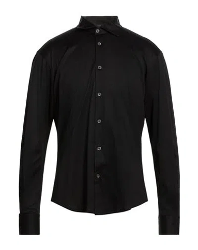 Tombolini Man Shirt Black Size 46 Cotton