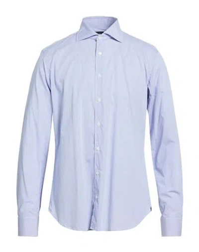 Tombolini Man Shirt Blue Size 17 Cotton