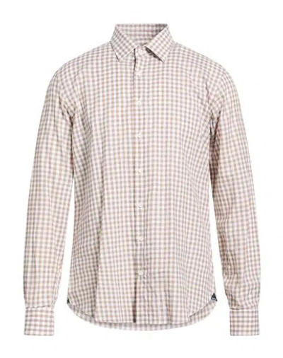 Tombolini Man Shirt Khaki Size 15 ¾ Cotton In Neutral