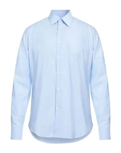 Tombolini Man Shirt Light Blue Size 16 Cotton