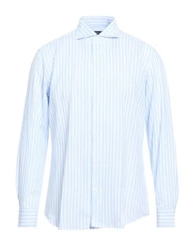 Tombolini Man Shirt Light Blue Size 17 Cotton
