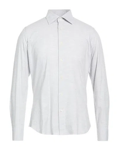 Tombolini Man Shirt Light Grey Size 15 ½ Cotton In White